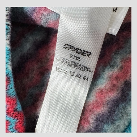 Spyder Savona 1/4 Zip Fleece Mock Neck Colorful Stripe Pullover Top Shirt Size 8 - Picture 12 of 14